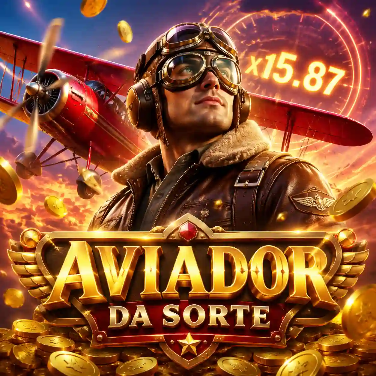 Aviator crash game com avião vermelho